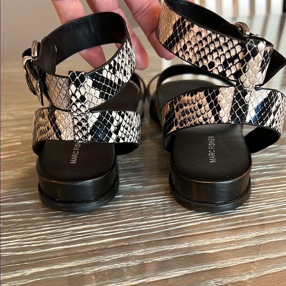 Marc Fisher Snake Print Sandals - Picture 3 of 6
